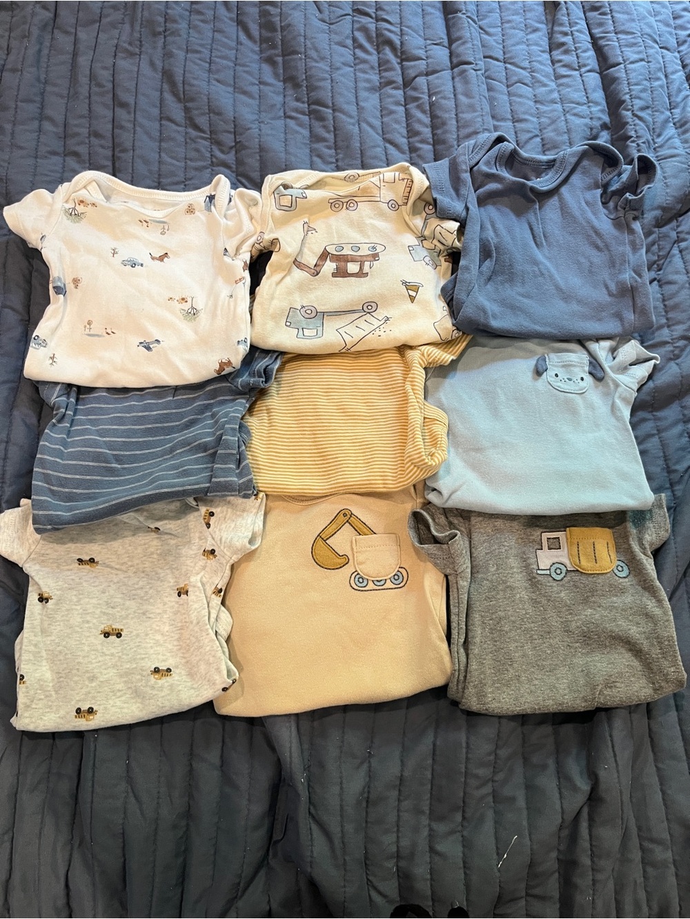 Carters Short Sleeve Snap Onesies